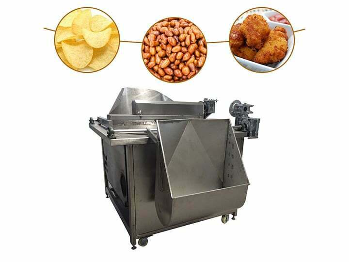 Máquina de fritar com balde basculante