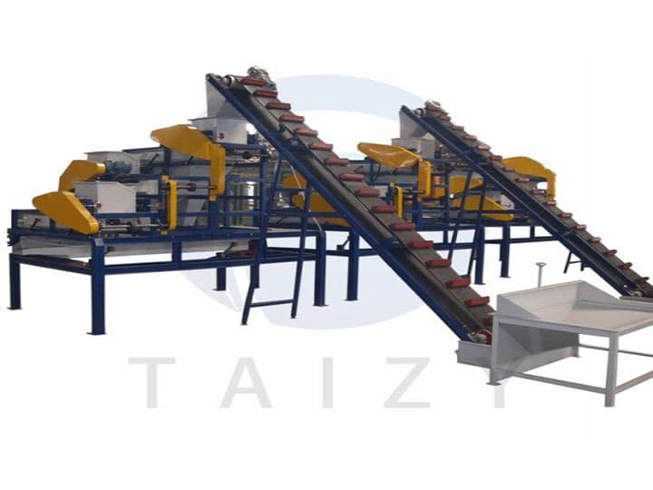 Three-stage almond shelling machine